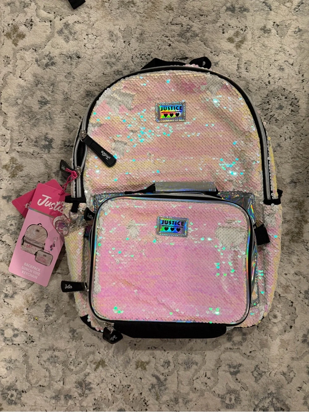 Justice Sequin Backpack Set 🎀✨